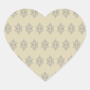 Cream Lace Heart Pegatinas