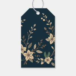 Cream Poinsettia Gift Etiqueta