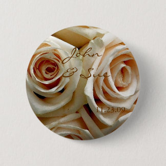 Cream Rose Bouquet - botón redondo