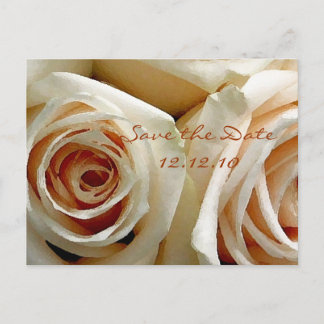 Cream Rose Bouquet - Guardar la tarjeta de fecha