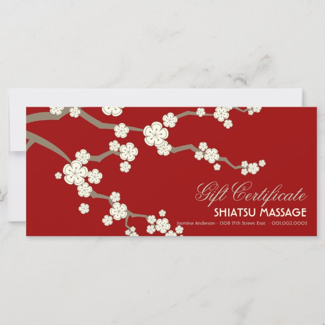 Cream Sakura cerezo florecimiento certificado de r (Anverso)