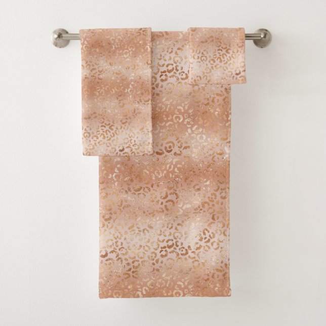 Creamy Peach Rosa Rubor Leopard Print     (In situ)