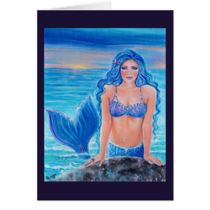 Creando una tarjeta de sirena azul por Renee