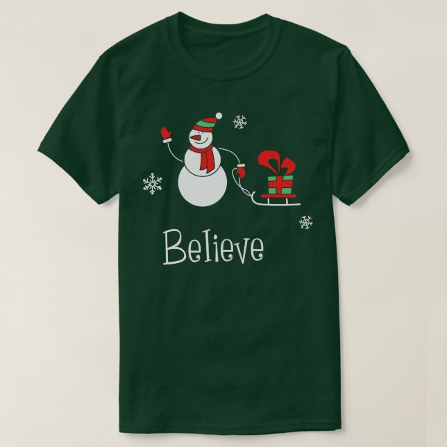 Créanlo gracioso Navidades de Santa  niño camiseta (Diseño del anverso)
