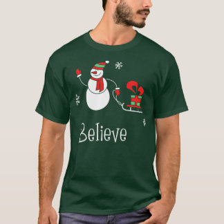 Créanlo gracioso Navidades de Santa  niño camiseta