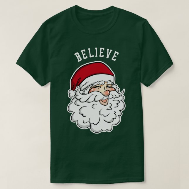 Créanlo gracioso Navidades de Santa  niño camiseta (Diseño del anverso)