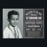 Créanlo Vieja Foto Cumpleaños Invitaciones sorpres<br><div class="desc">Créanlo o no viejas invitaciones para fiestas de cumpleaños sorpresa con un diseño único de pizarra. Subir una foto de una vieja escuela,  o una foto de la infancia de un álbum de fotos. Personalizar la redacción para sus necesidades fiestas.</div>