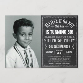 Créanlo Vieja Foto Cumpleaños Invitaciones sorpres