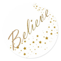 Créanme las estrellas de oro pegatinas navideñas