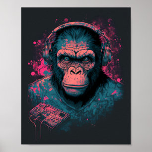 Crear arte mural único con Posters de monos