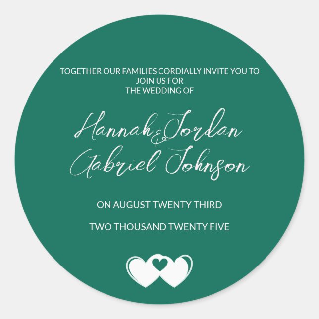 Crear calcomanía personalizada verde esmeralda (Anverso)