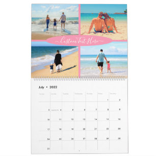 Crear calendario de colaje de fotos con texto pers