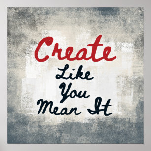 Crear como si fuera en serio Arte de pared de cart