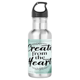 Crear desde el corazón 2 botella de agua