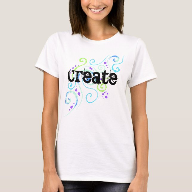 "Crear" diseño rápido de camiseta de dos caras par (Anverso)