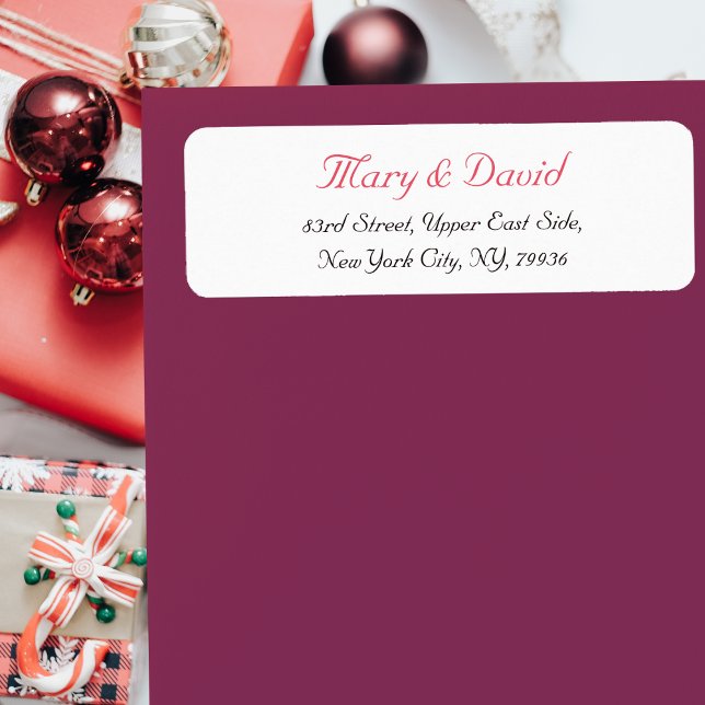 Crear etiqueta de dirección de devolución de boda  (Create Custom Elegant Wedding Return Address Label)