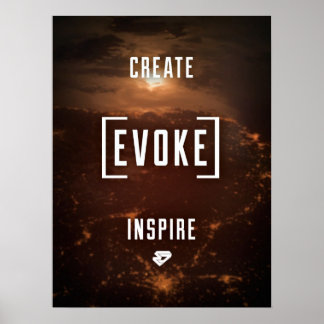 CREAR. EVOQUE. INSPIRE. Póster