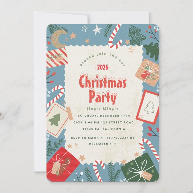 Crear Invitación de Fiesta de Navidad (Anverso)