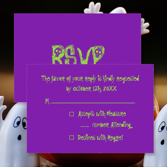 Crear invitación de RSVP personalizada para fiesta (Create Custom Kids Halloween Party RSVP Invitation)
