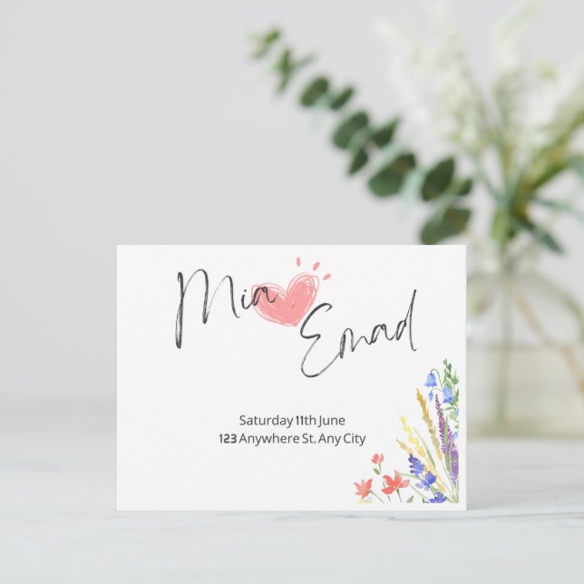 Crear mi invitación de boda (Anverso de pie)