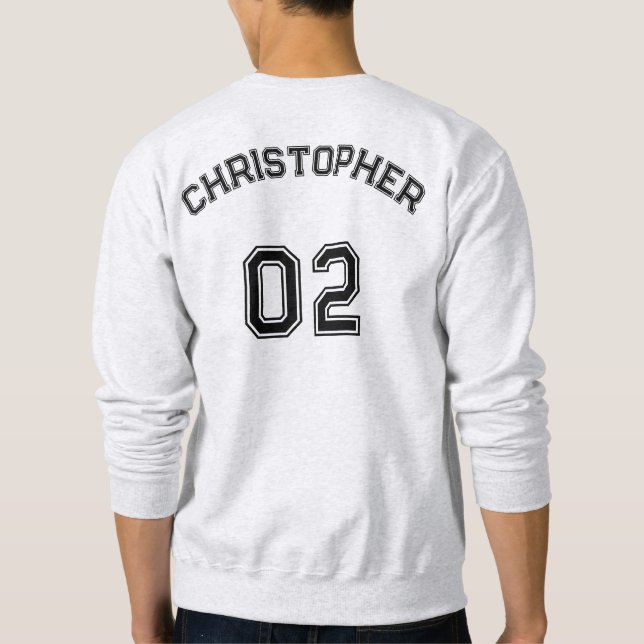 Crear nombre de jugador masculino Número de Jersey (Reverso)