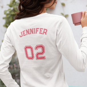 Crear nombre de jugador rosa Número de Jersey Mang