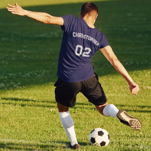 Crear nombre del jugador Número de Jersey Mens Alg (Create Player Name Jersey Number Mens Blue Cotton T-Shirt)