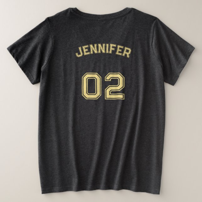 Crear nombre del jugador Número de Jersey Mujeres  (Reverso del diseño)