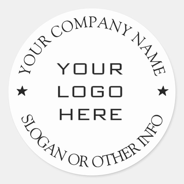 Crear su Pegatina de redondeo clásico con logotipo (Anverso)
