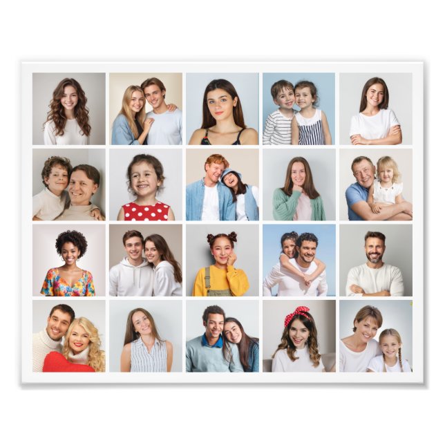 Crear su propia ampliación de foto de 20 Collages  (Frente)