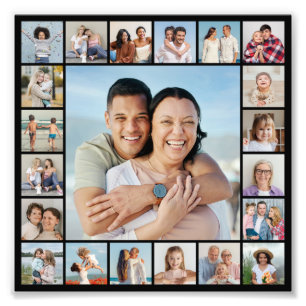 Crear su propia ampliación de foto de 21 Collages