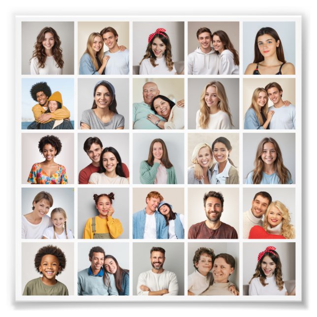 Crear su propia ampliación de foto de 25 Collages  (Frente)