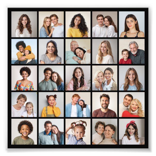 Crear su propia ampliación de foto de 25 Collages  (Frente)