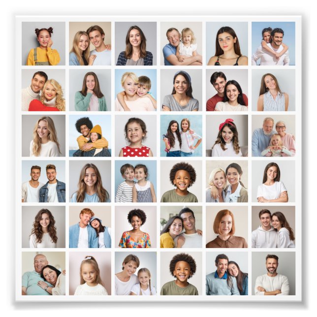 Crear su propia ampliación de foto de 36 Collages  (Frente)