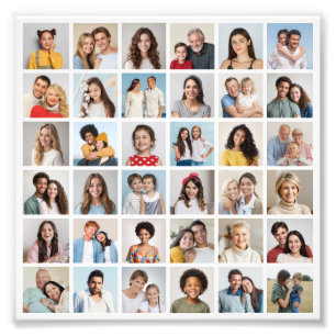 Crear su propia ampliación de foto de 36 Collages 