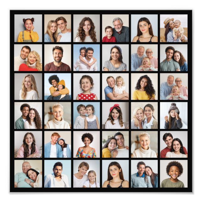 Crear su propia ampliación de foto de 36 Collages  (Frente)