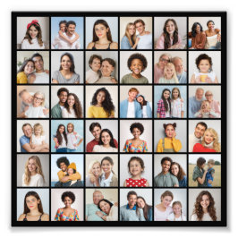 Crear su propia ampliación de foto de 36 Collages