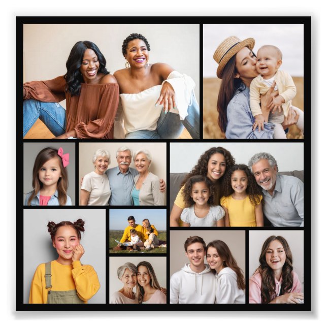 Crear su propia ampliación de fotos de 10 Collages (Frente)