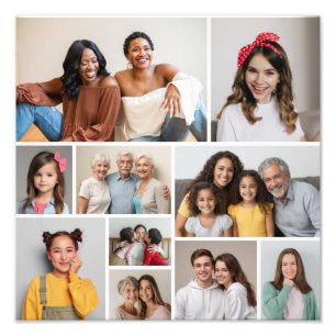 Crear su propia ampliación de fotos de 10 Collages