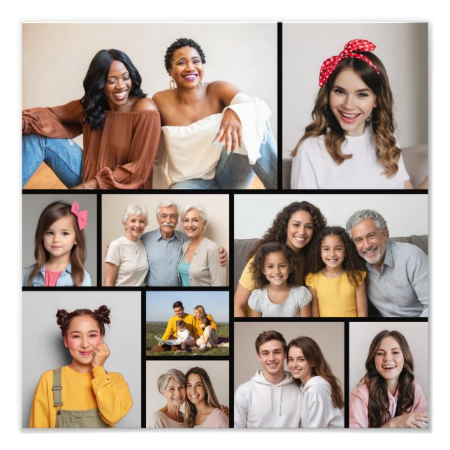 Crear su propia ampliación de fotos de 10 Collages (Frente)