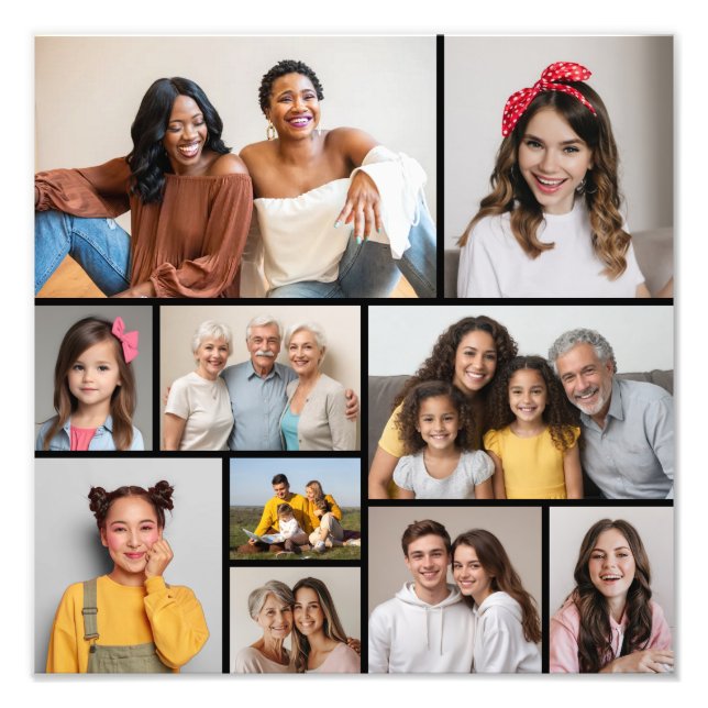 Crear su propia ampliación de fotos de 10 Collages (Frente)