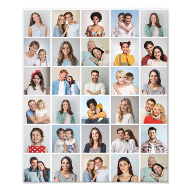 Crear su propia ampliación de fotos de 30 Collages (Frente)