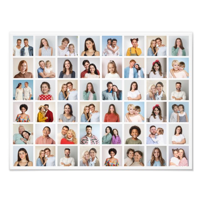 Crear su propia ampliación de fotos de 48 Collages (Frente)