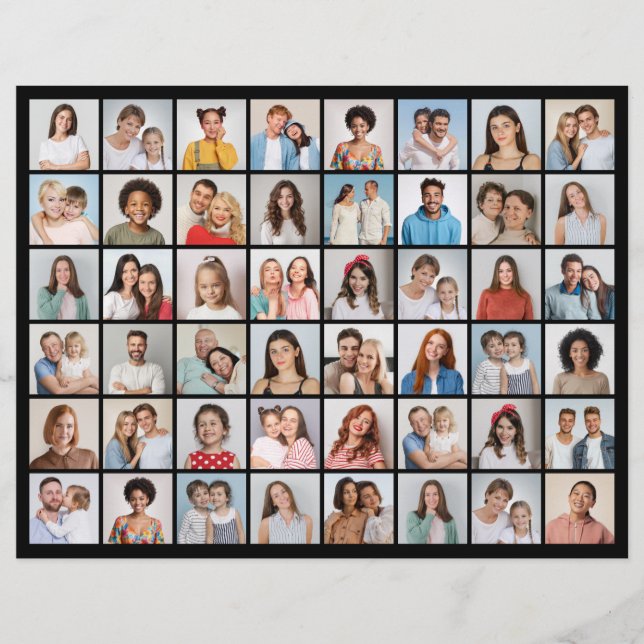 Crear su propia hoja de papel de 48 Collages de fo (Anverso)