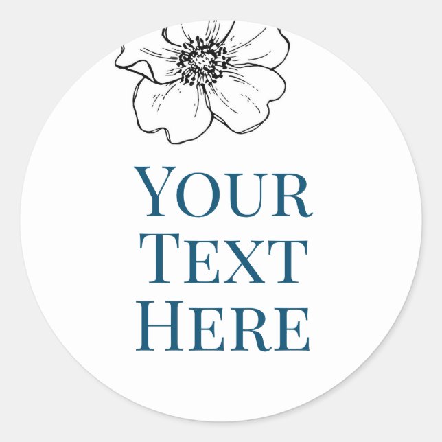 crear su propia imagen pegatina de texto bebé azul (Anverso)