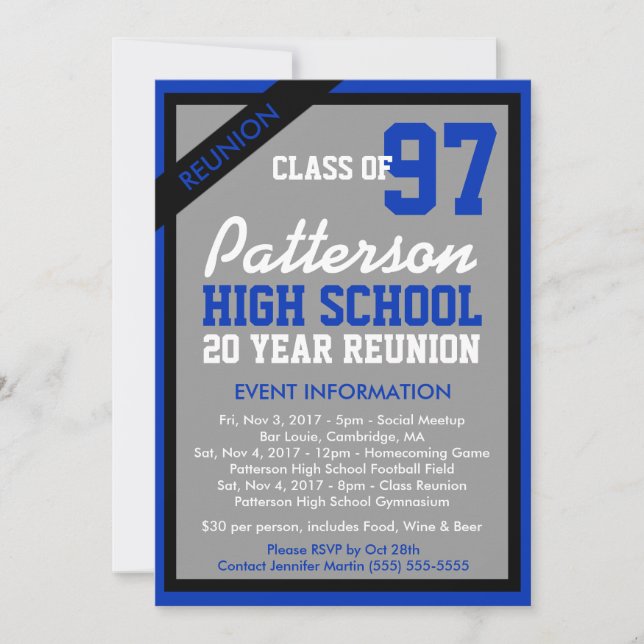 Crear su propia invitación a la Reunión de clases (Anverso)