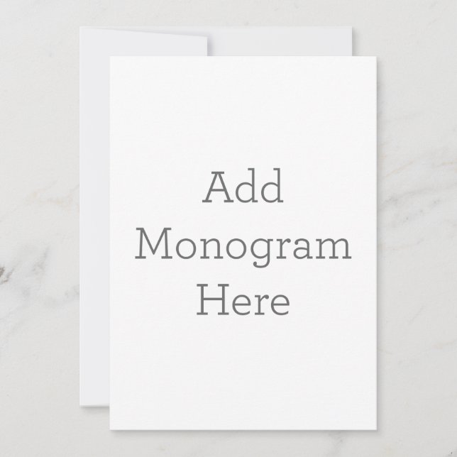 Invitación plana, Tamaño: 12.7 cm x 17.8 cm, Papel: Mate Signatura, Esquinas: Cuadrada, Sobres: Blanco, Calidad de impresión: Estándar (Anverso)