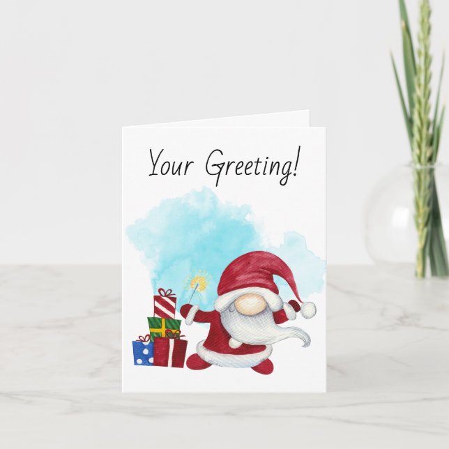 Crear su propia Navidad Presenta el Gnome Sparkler (Anverso)