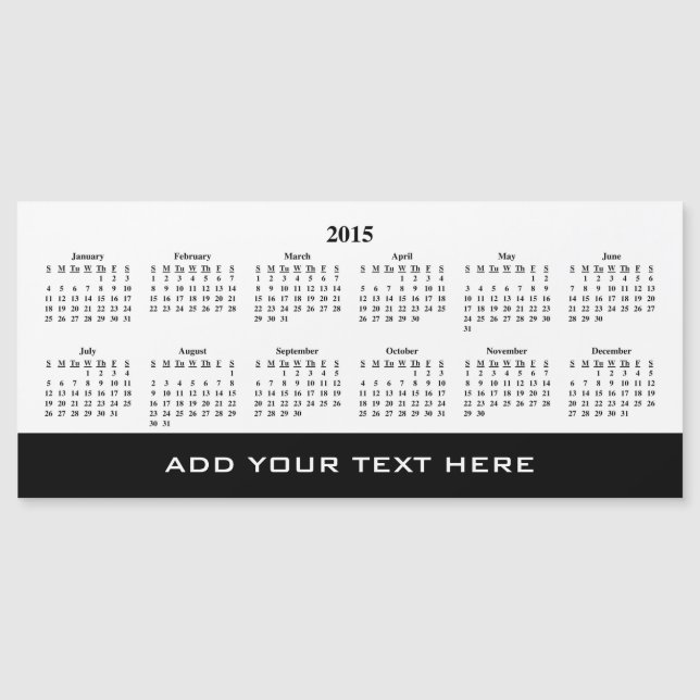 Crear su propia plantilla de calendario 2015 (Anverso)