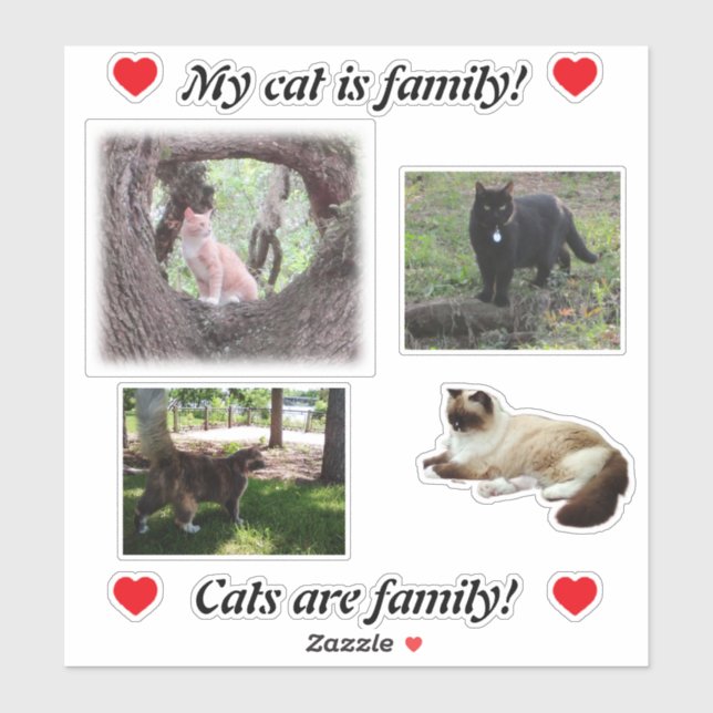 Crear su propia plantilla de Pegatinas de gatos pa (Hoja)